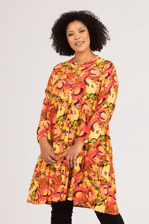 Elise skjorta/klänning Peony multi