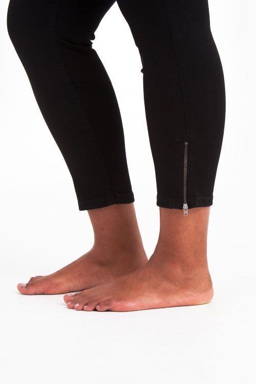 Power zip jeans svart