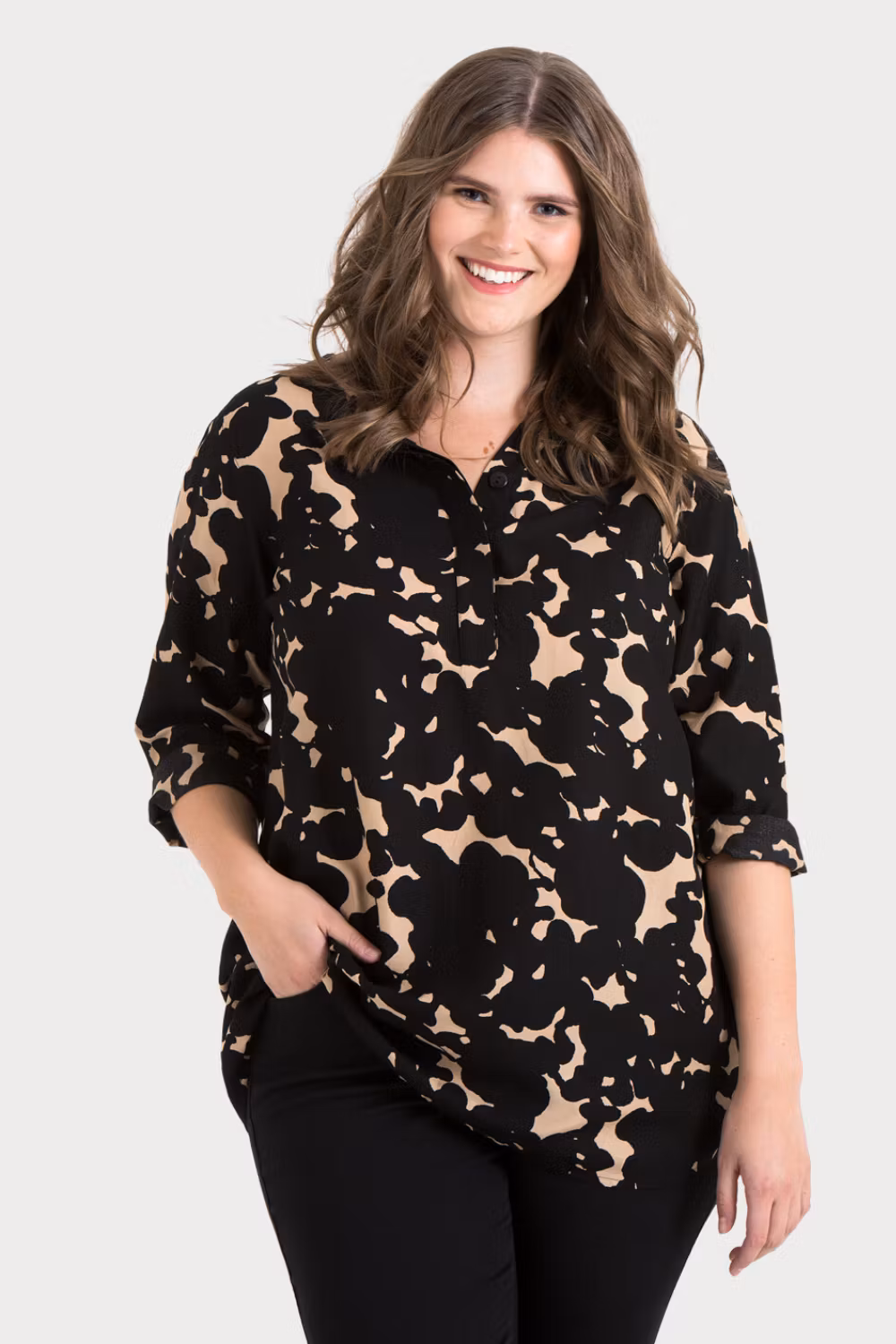 Tilde tunika Ink beige/svart
