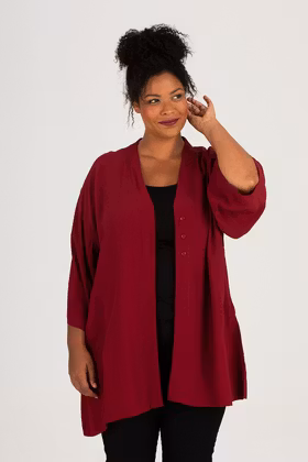 Malin kimono vinröd