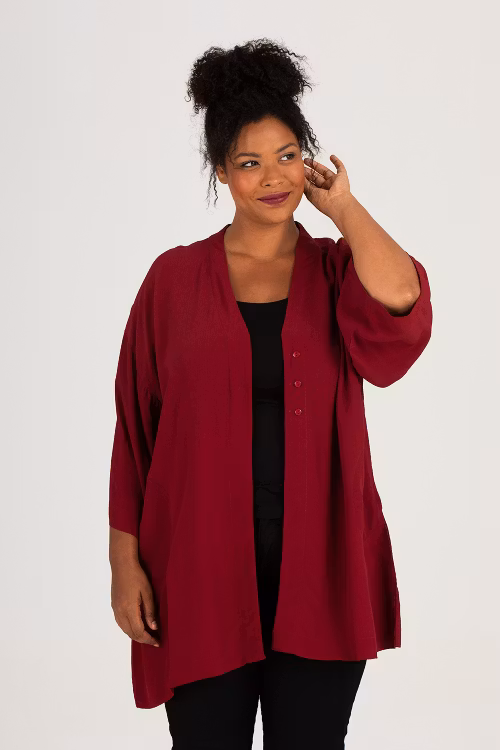 Malin kimono vinröd