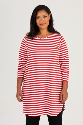 Kate tunika randig röd/vit
