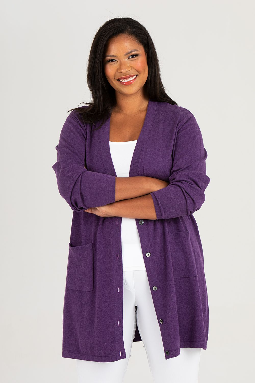 Vallmo cardigan lila