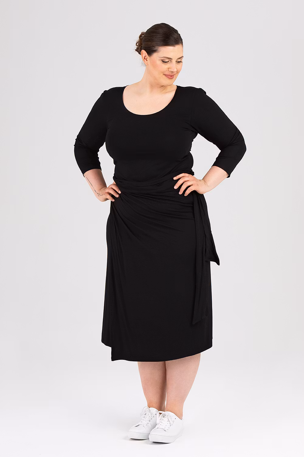 Viva wrap skirt black