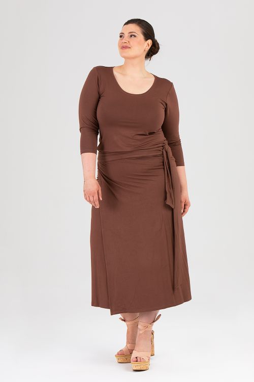 Viva wrap skirt brown