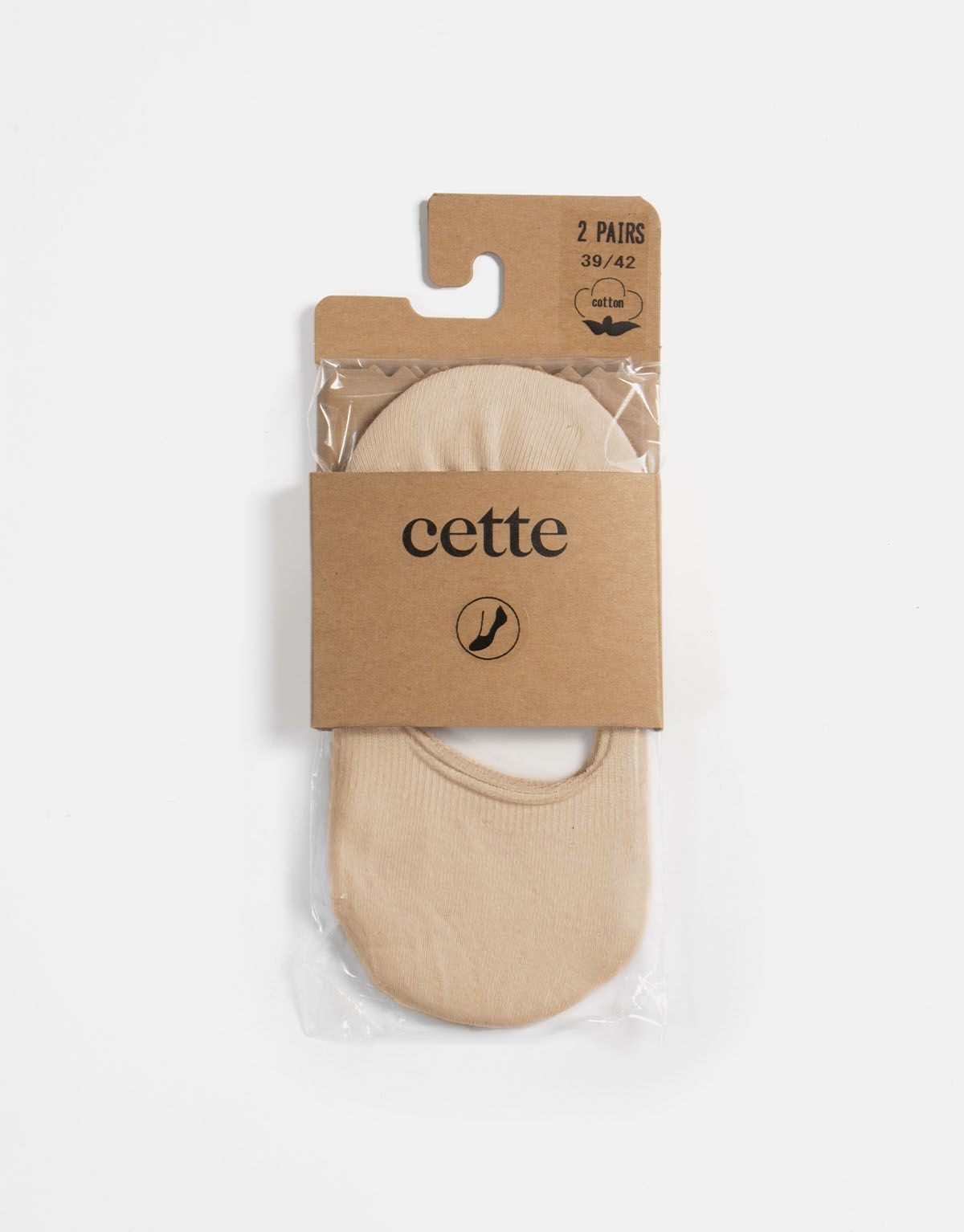 Socks invisible cotton with silicone 2-pack