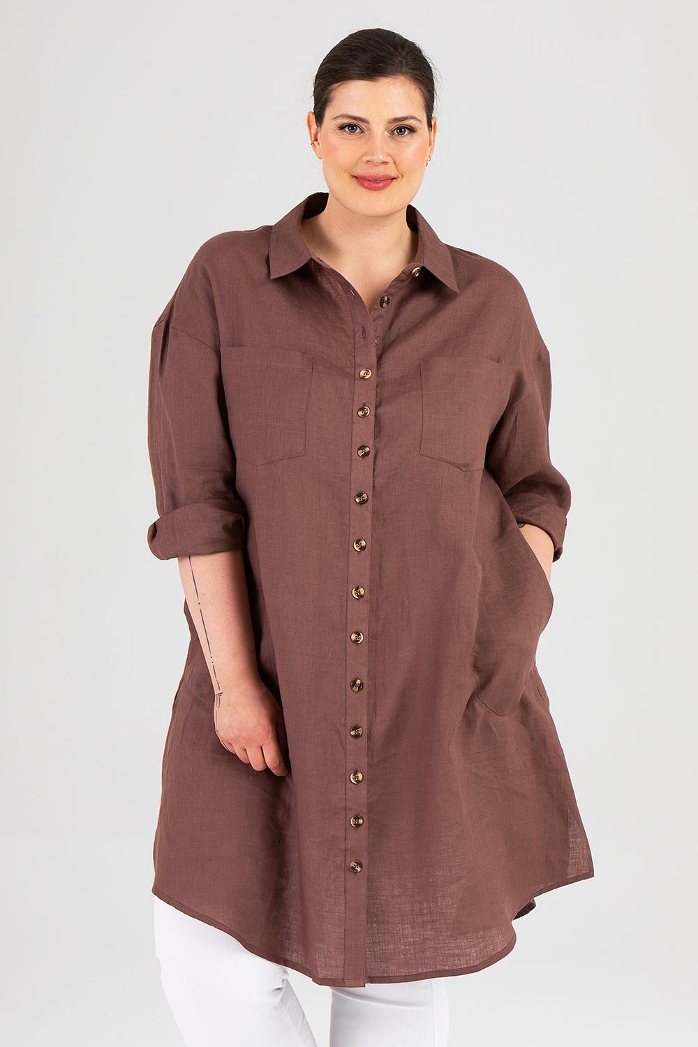 Mynta dress / shirt brown