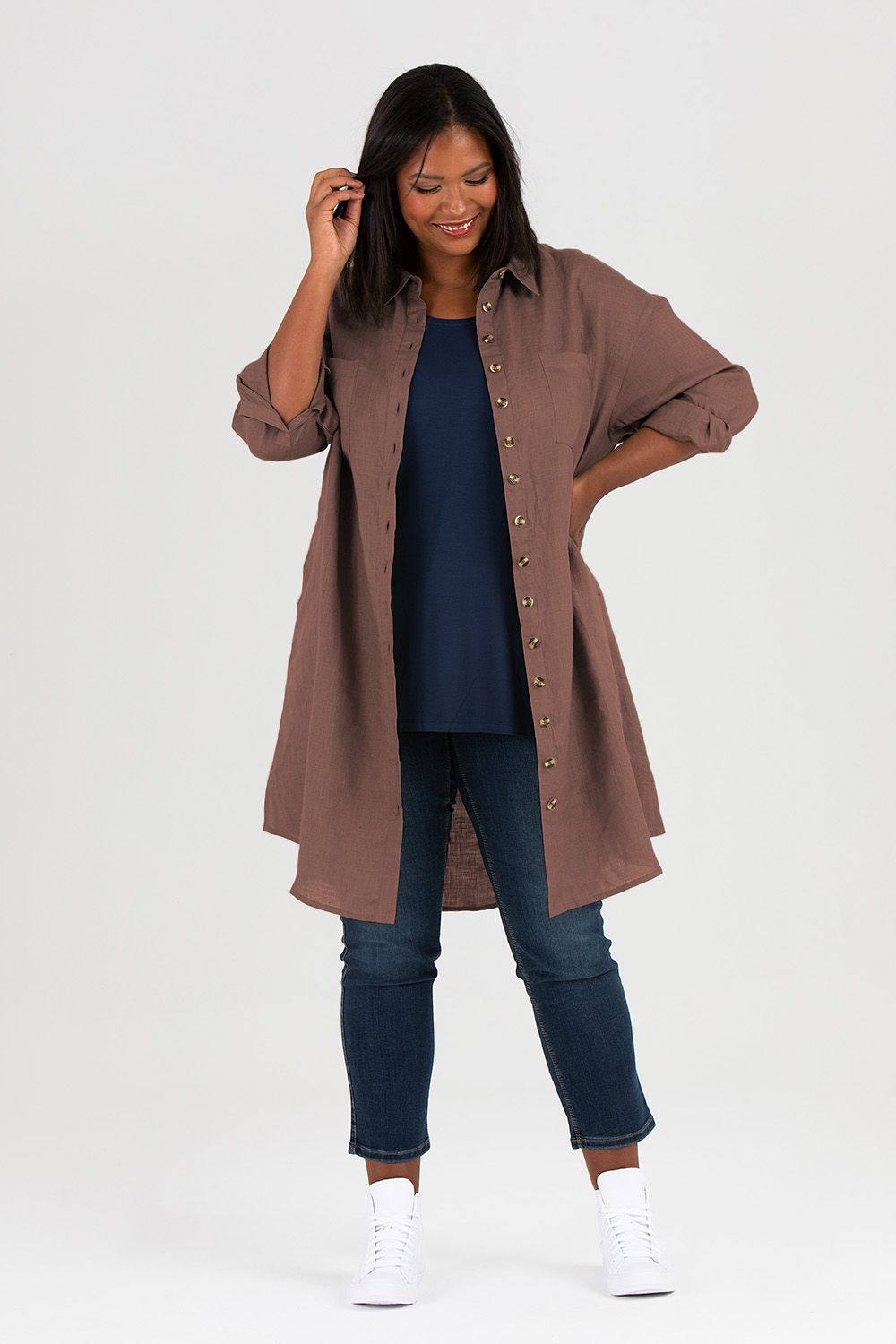Mynta dress / shirt brown
