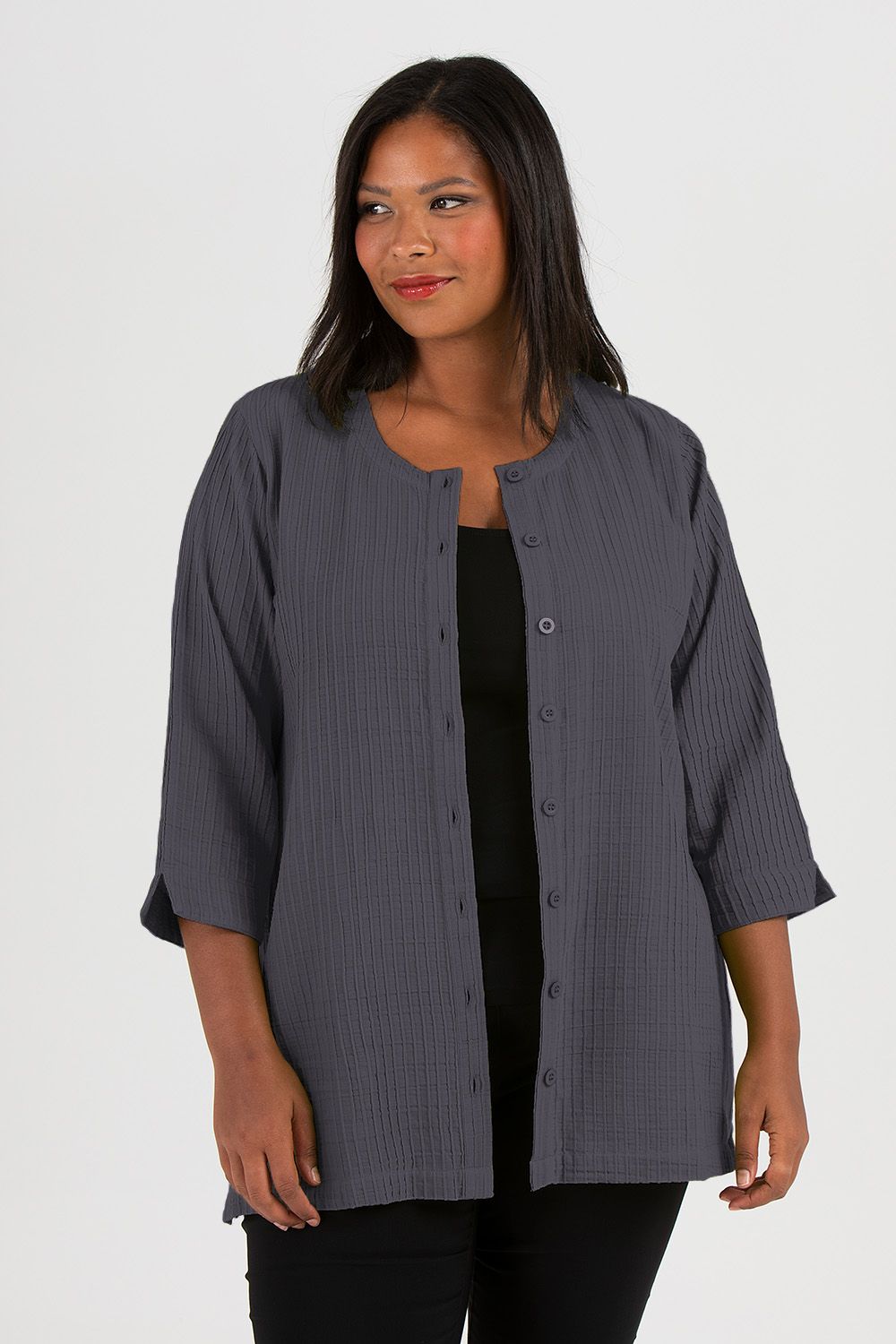 Abby top grey