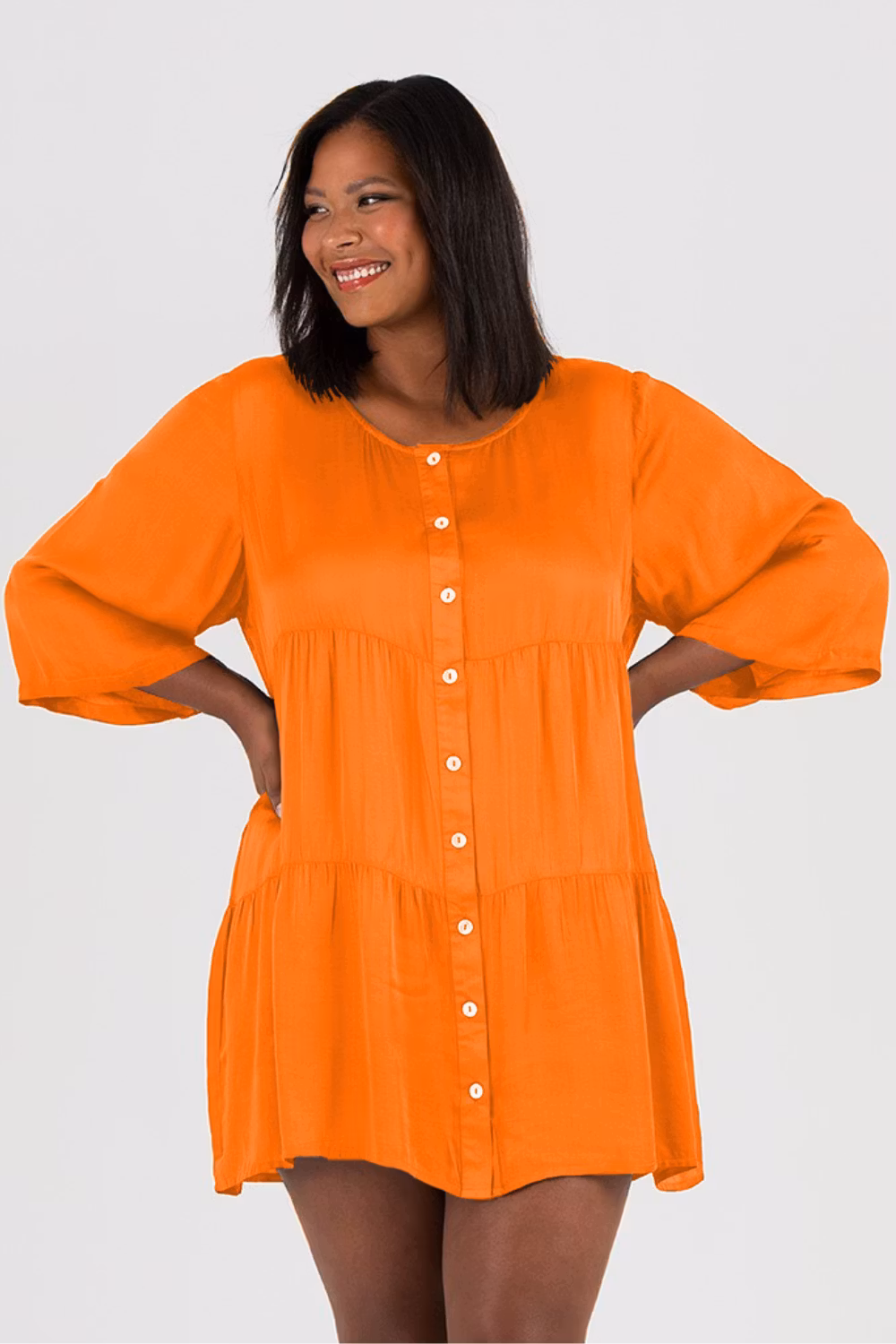 Nena skjorta/ klänning orange