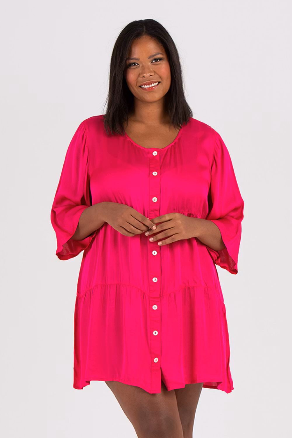 Nena skjorta/ klänning cerise