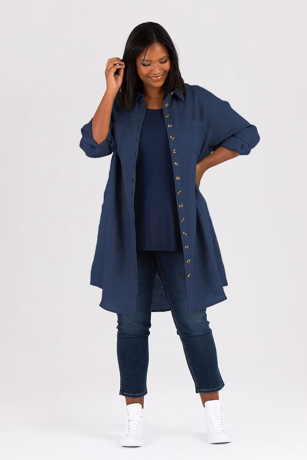 Mynta dress / shirt dark blue