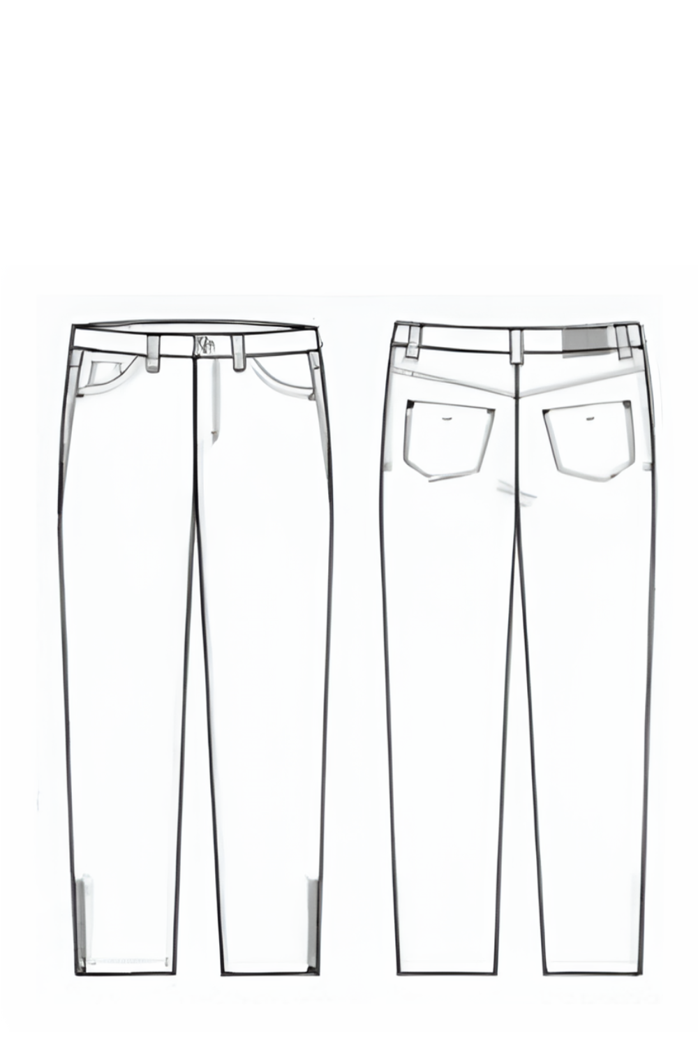 Power zip jeans svart