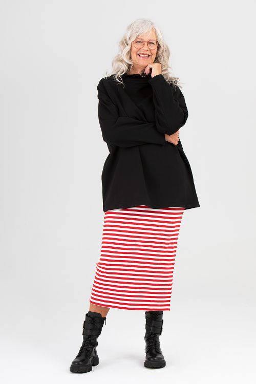 Bim skirt striped red/white