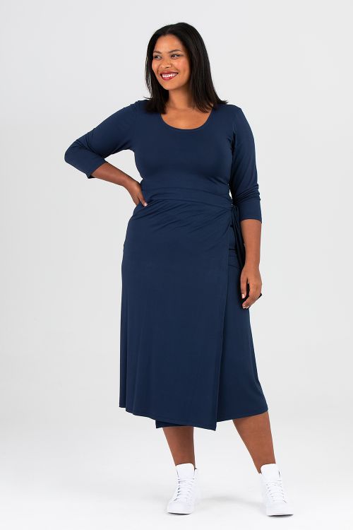 Viva wrap skirt dark blue
