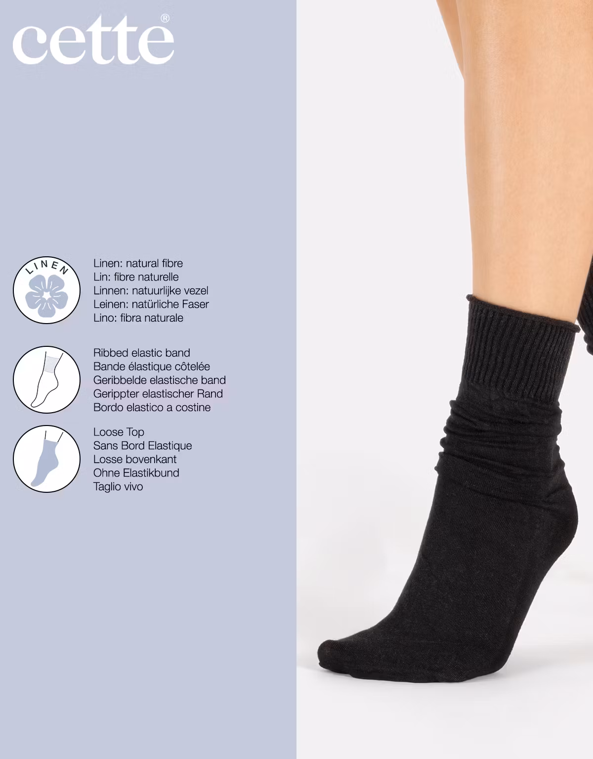 Socks linen black