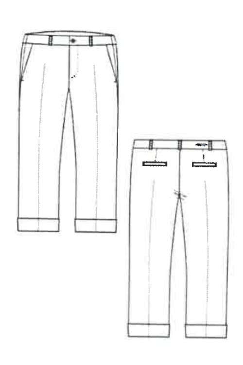 Chino byxa 3375 naturvit