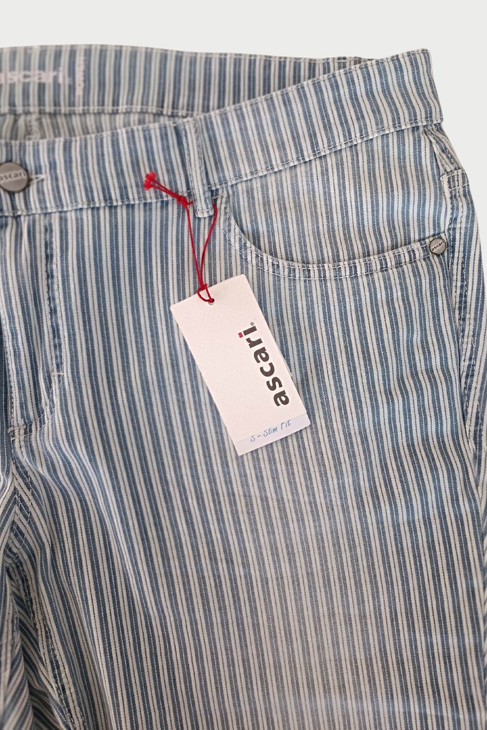 Power ⅞ jeans blå/vit rand