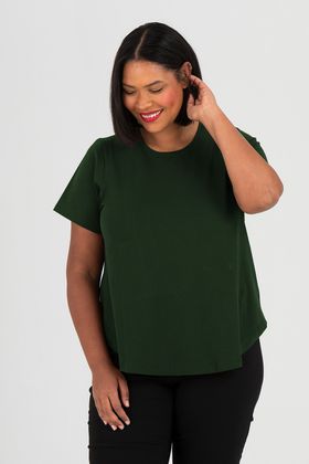 Lina top dark green