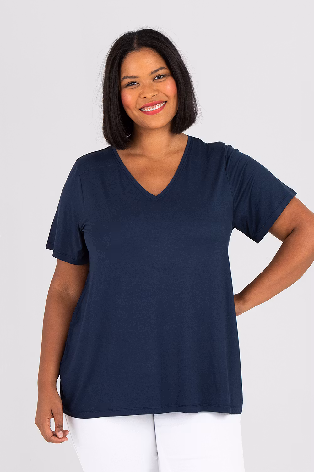 Vi top SS dark blue
