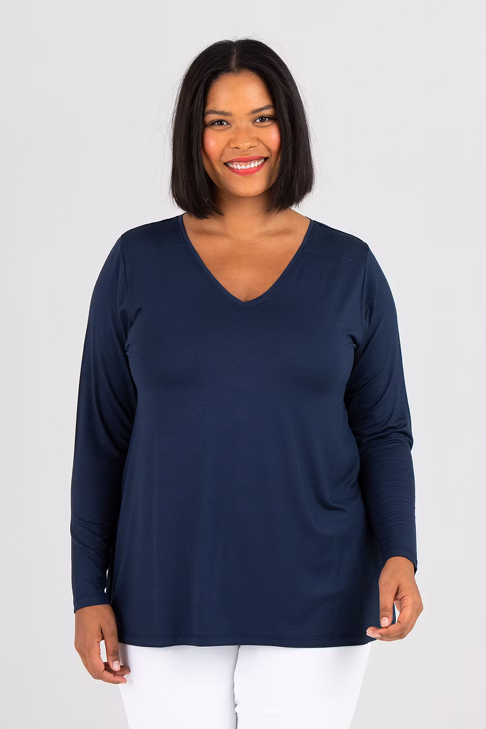 Vi top LS dark blue