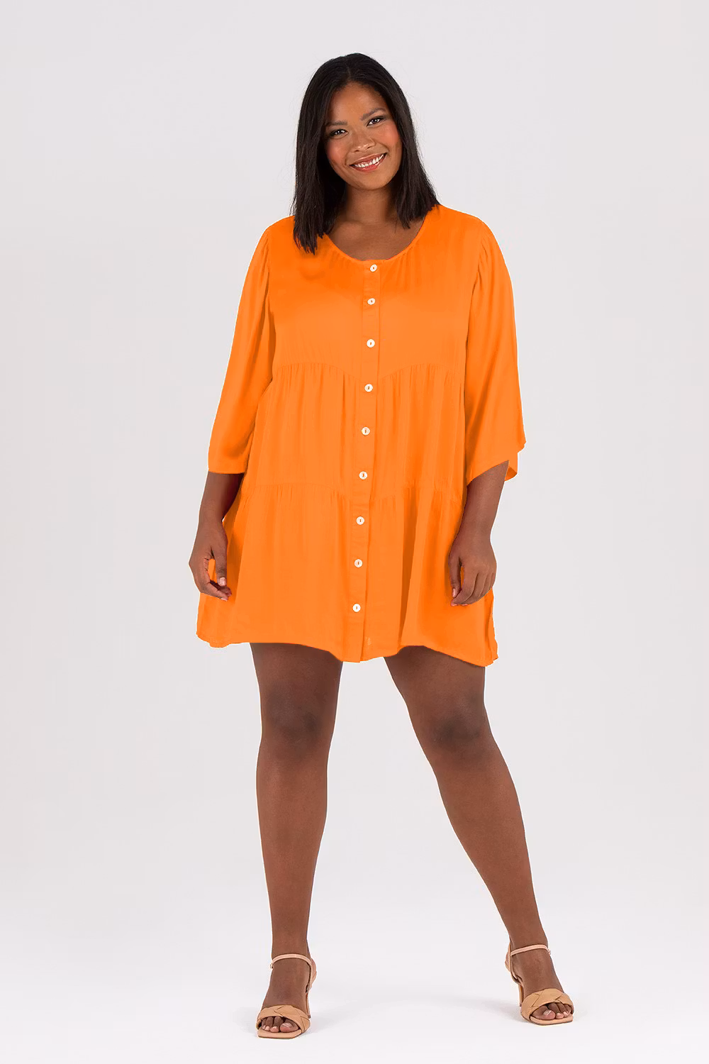 Nena skjorta/ klänning orange