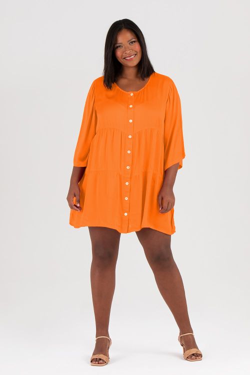 Nena skjorta/ klänning orange