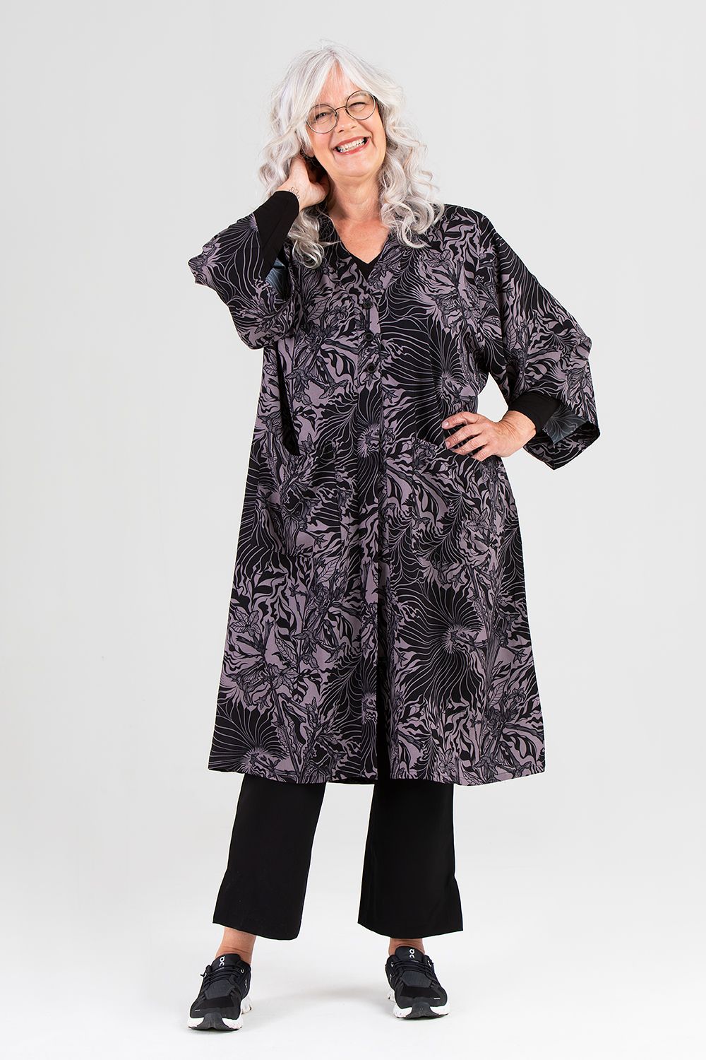 Maja kimono Solana svart/grå