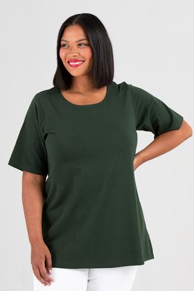 Pim top/tunic dark green