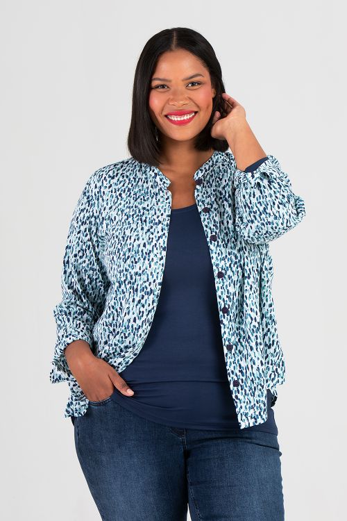 Bianca blus Aqua blå
