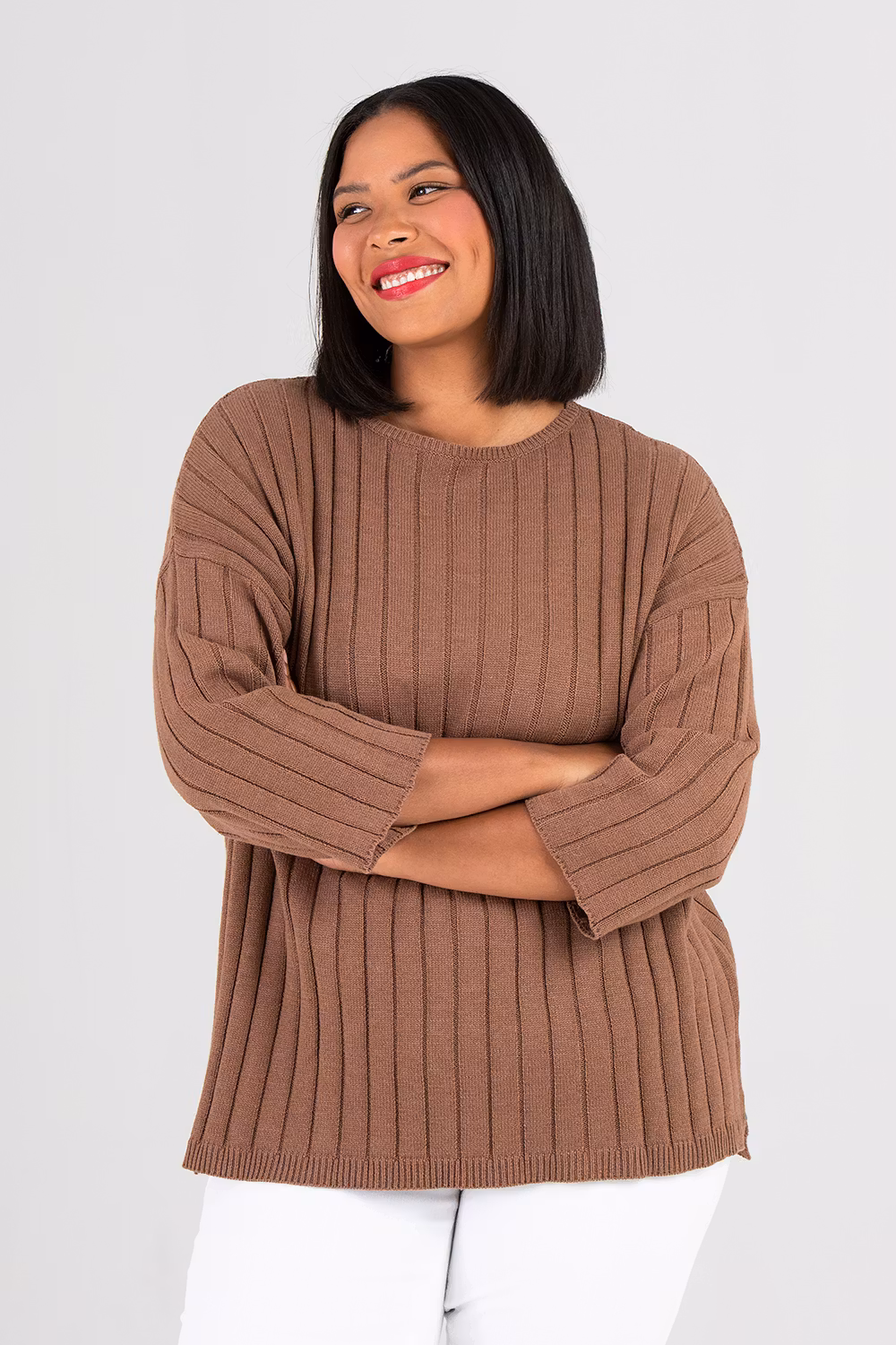 Vicky knitted sweater brown