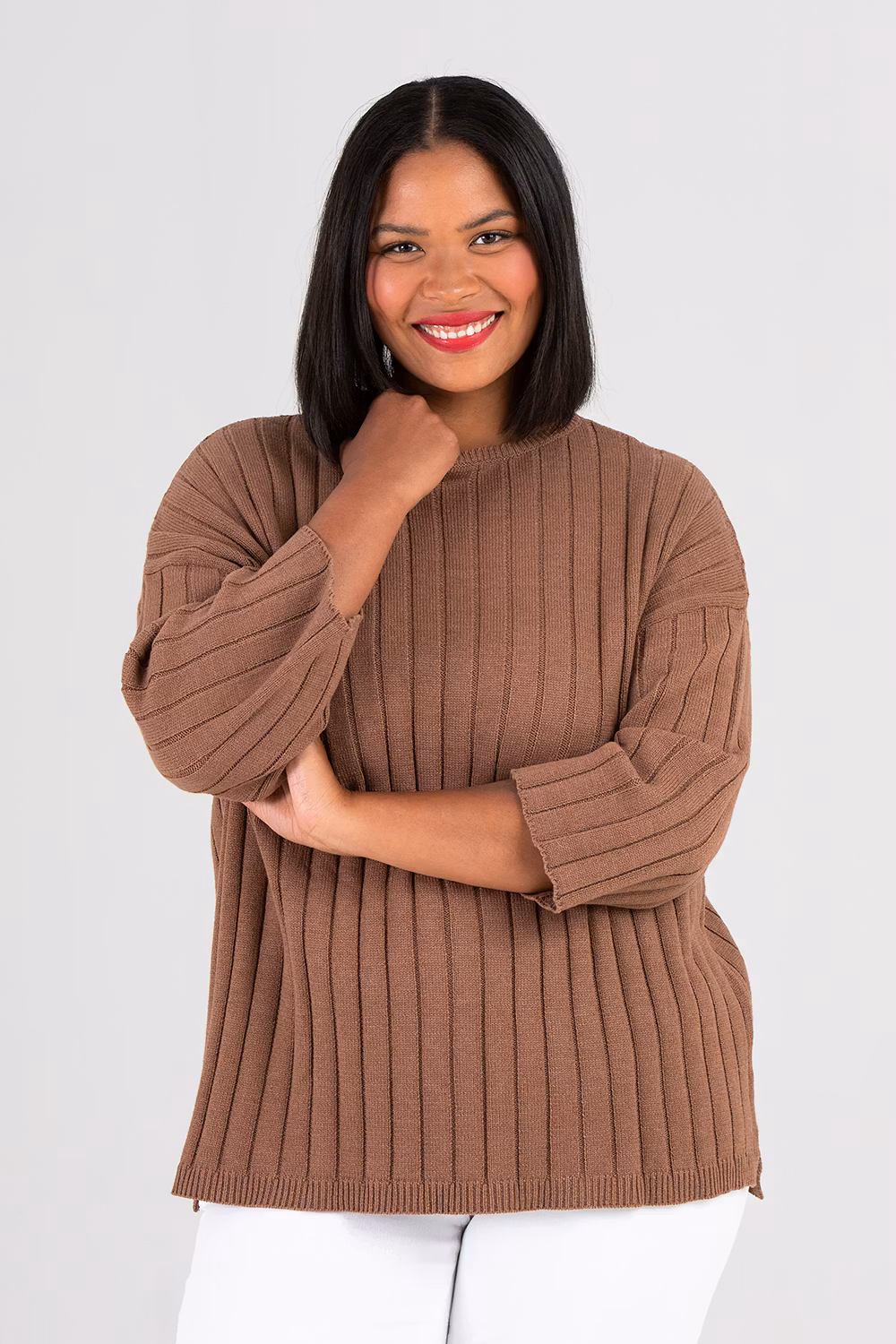 Vicky knitted sweater brown