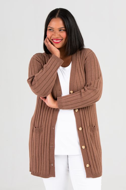 Vicky knitted cardigan brown