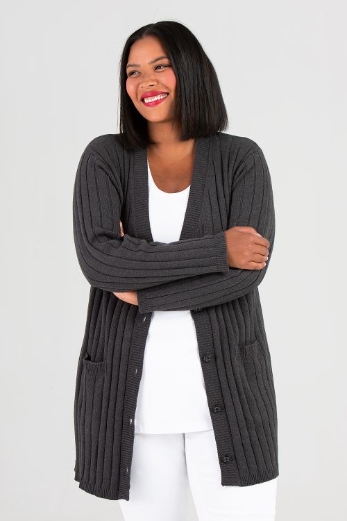 Vicky knitted cardigan dark grey
