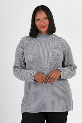 Nea stickad tröja grå