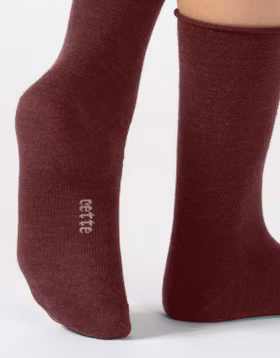 Aoraki merino wool sock burgundy