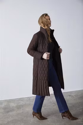 Jacket 1279 long dark brown