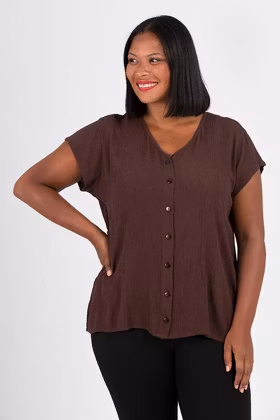 Tillie blouse/top dark brown
