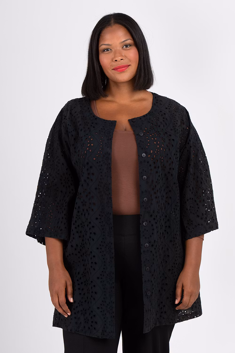 Nio shirt/dress black embroidery