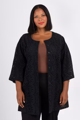 Nio shirt/dress black embroidery