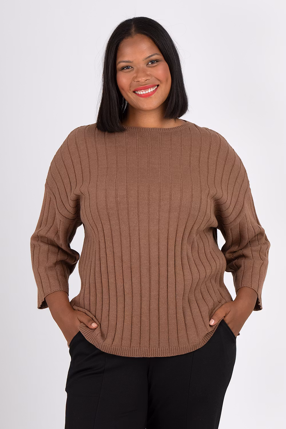 Vicky knitted sweater brown