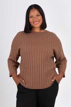 Vicky knitted sweater brown