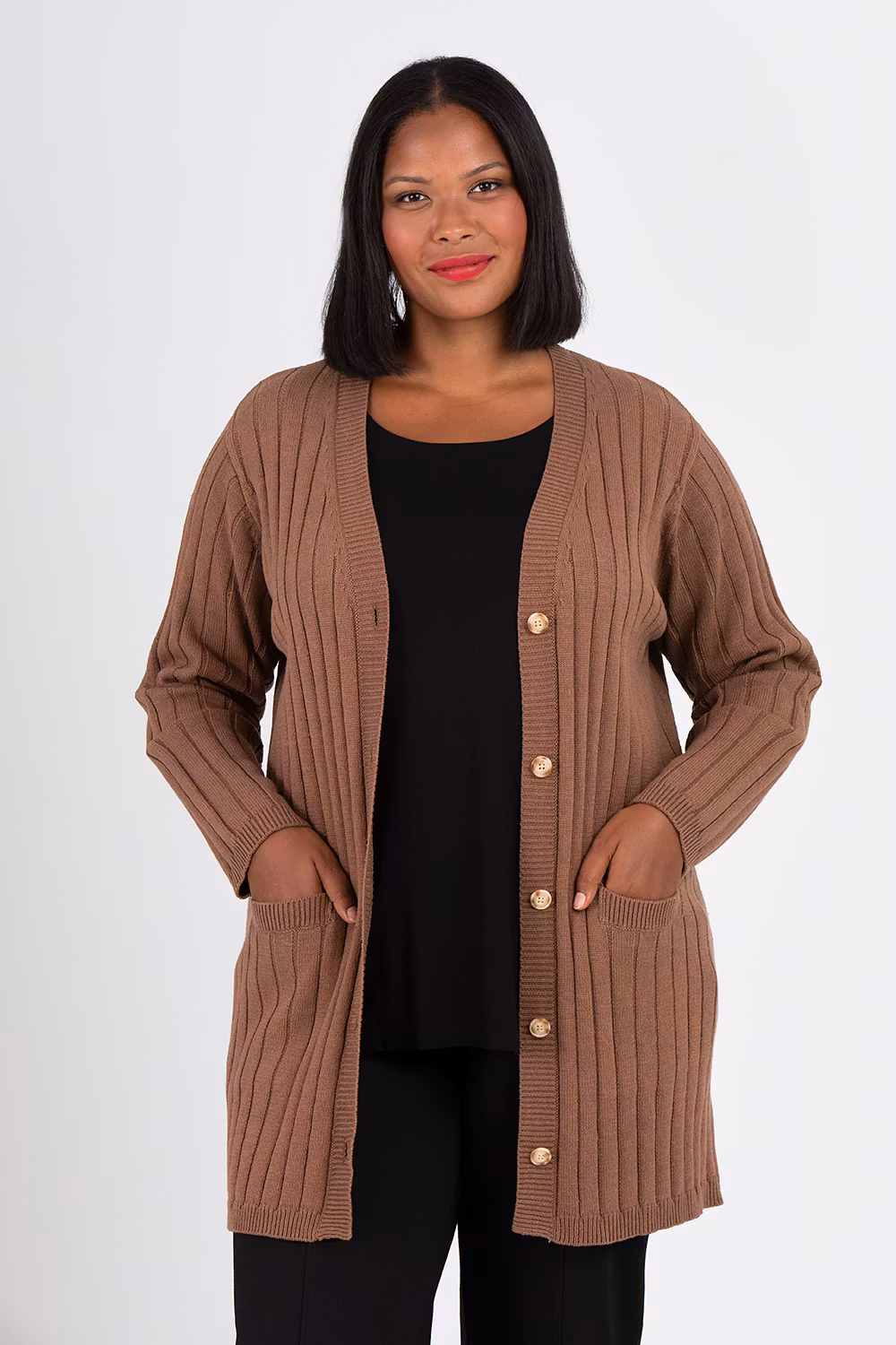 Vicky knitted cardigan brown