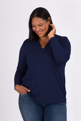 Vanna top dark blue