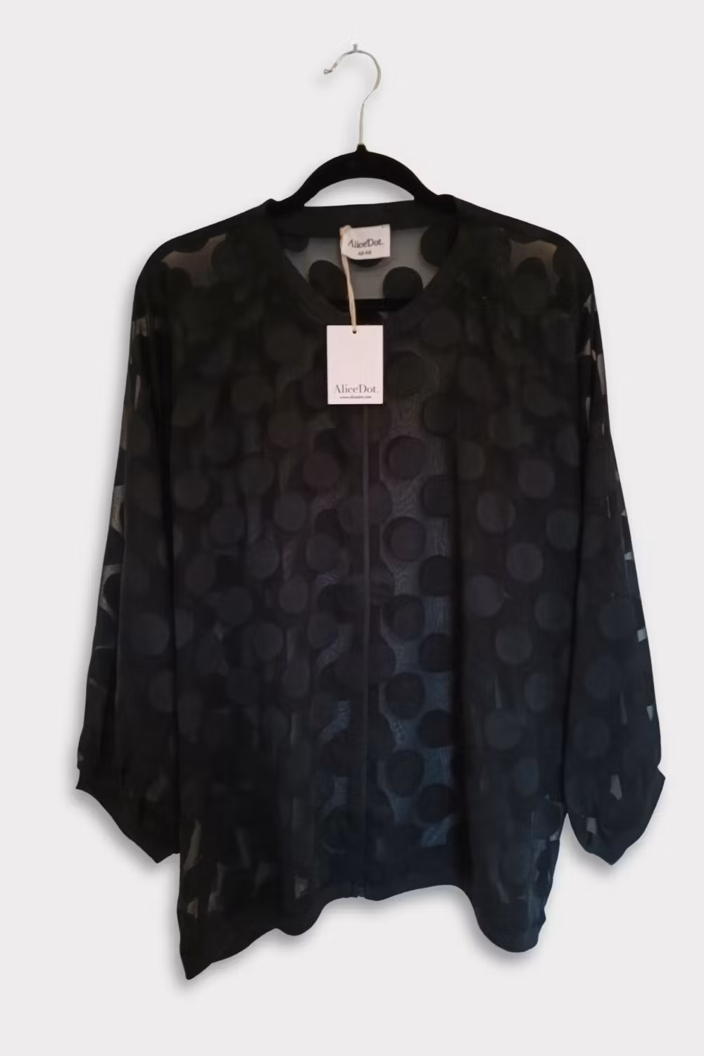 Dot bomberjacka svart
