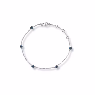 Labradorit armband – hjärtformade kristaller