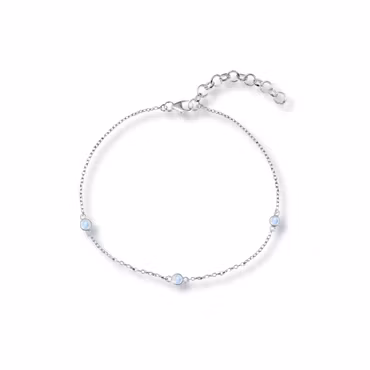 Regnbågsmånsten armband – tre små kristaller