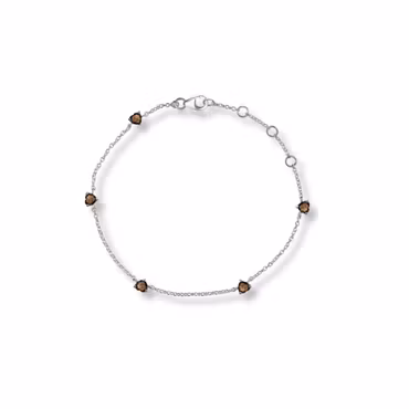 Rökkvarts armband – hjärtformade kristaller