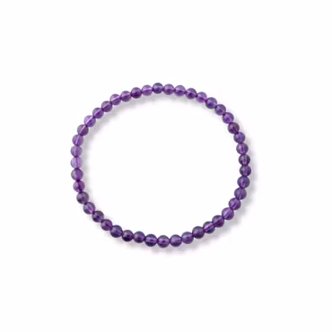 Ametist armband – kristallpärlor 4 mm