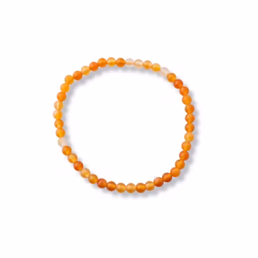 Karneol armband – kristallpärlor 4 mm